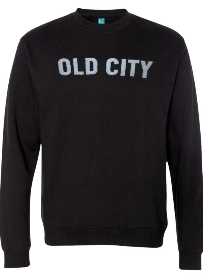 Old City Crewneck Sweatshirt – Soft Chenille Patch