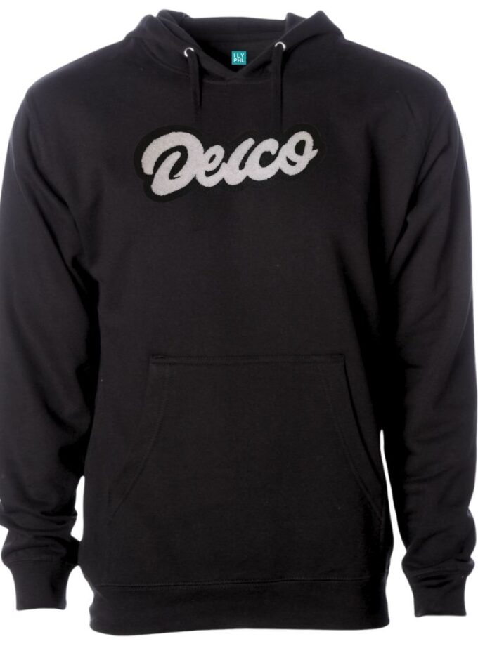 Delco Pullover Hoodie – Soft Chenille Patch