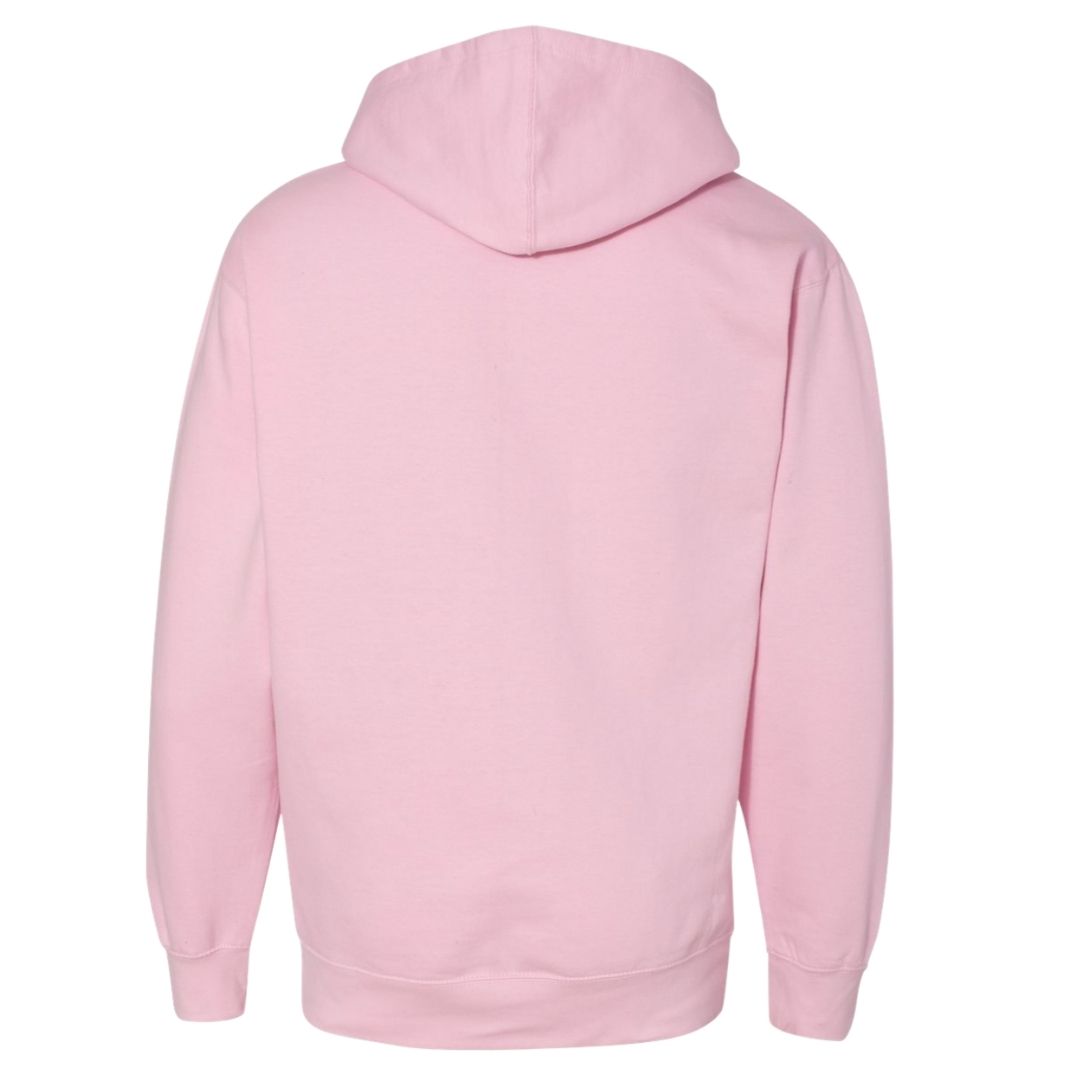 Philly Standard Pink Pullover Hoodie – Soft Chenille Patch - Image 3