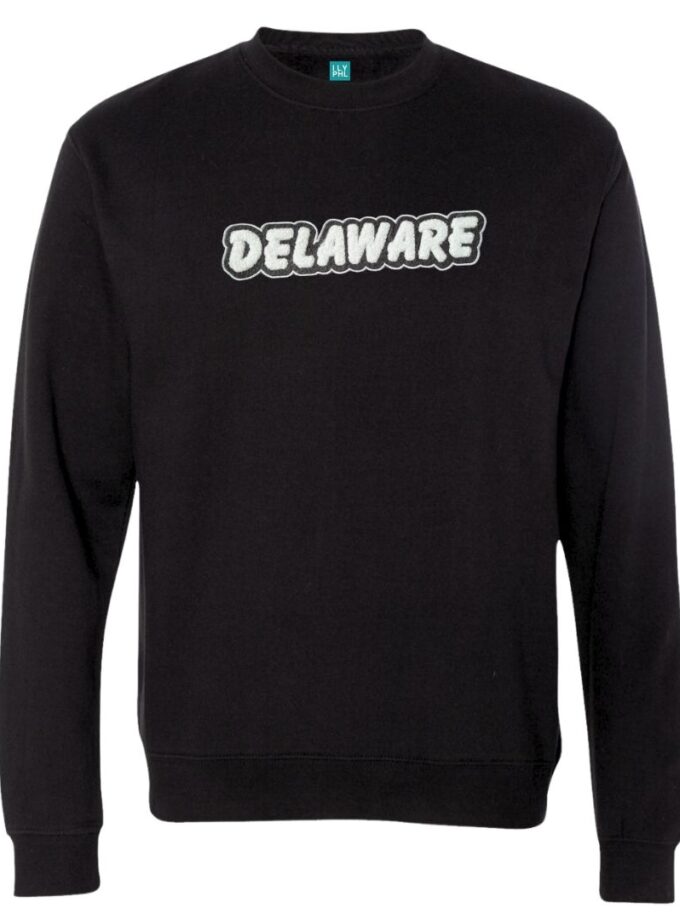 Delaware Crewneck Sweatshirt – Soft Chenille Patch