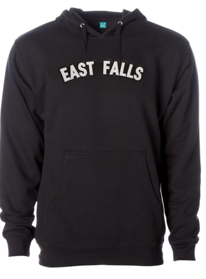 East Falls Pullover Hoodie – Soft Chenille Patch